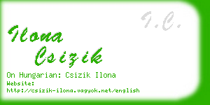 ilona csizik business card